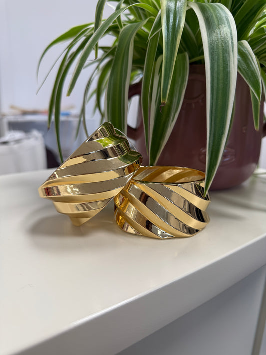 Bracciale rigato oro Memoire