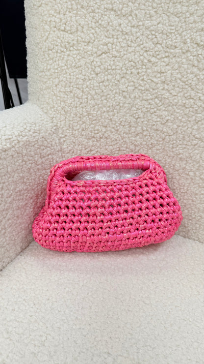 Borsa HAND MADE tricot fucsia cangiante Memoire