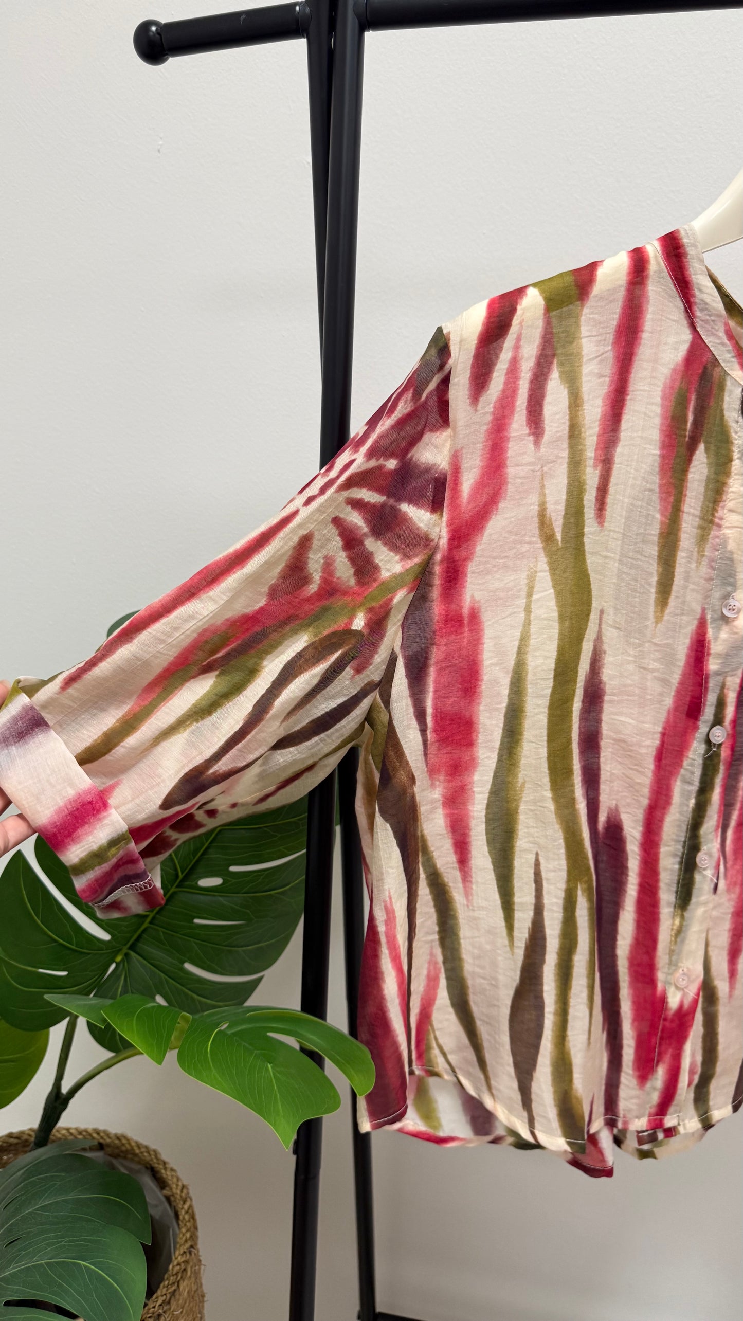 Camicia palme fucsia e verde HaveOne