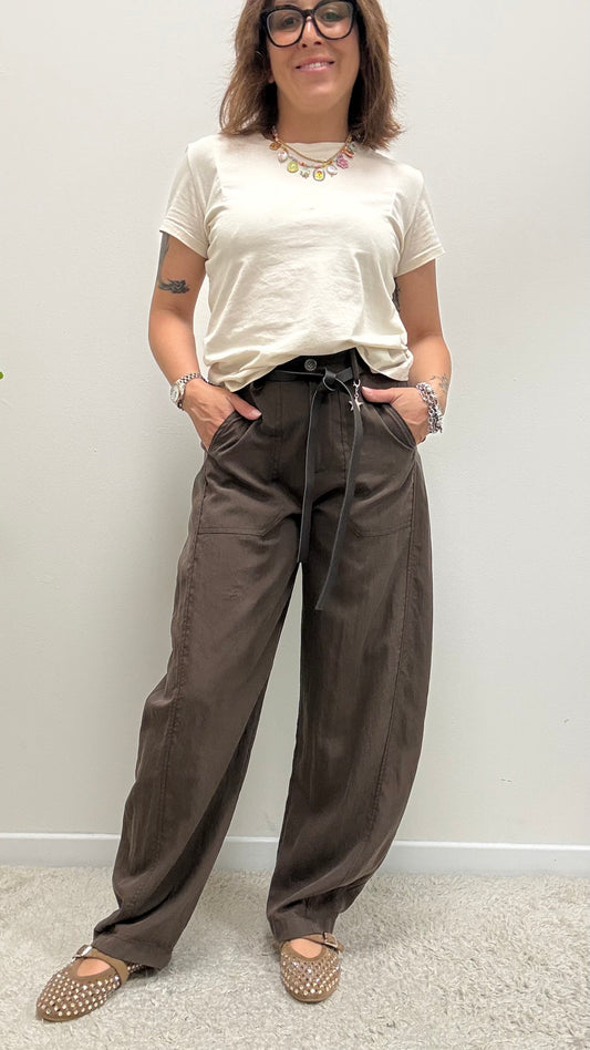 Pantaloni ovetto stellina in cupro Moro Susy Mix