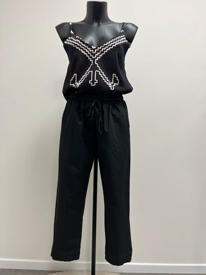 Haveone pantalone ovetto con coulisse nero