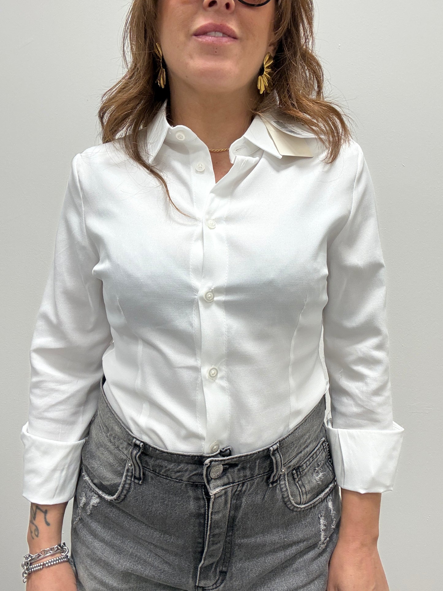 Camicia Oxford Slim Fit Kiki Six bianco