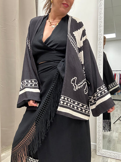 Haveone top incrocio nero