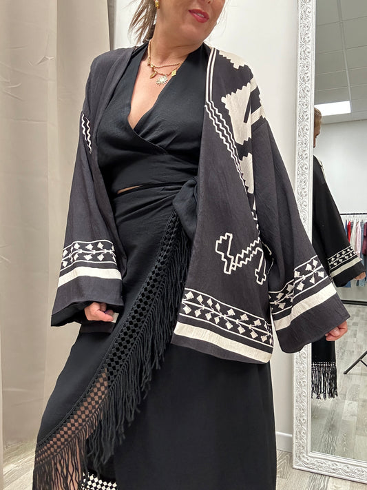 Haveone top incrocio nero