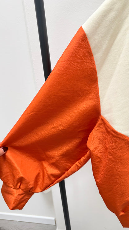 Felpa over con stampa burro e arancio FMA-R017
