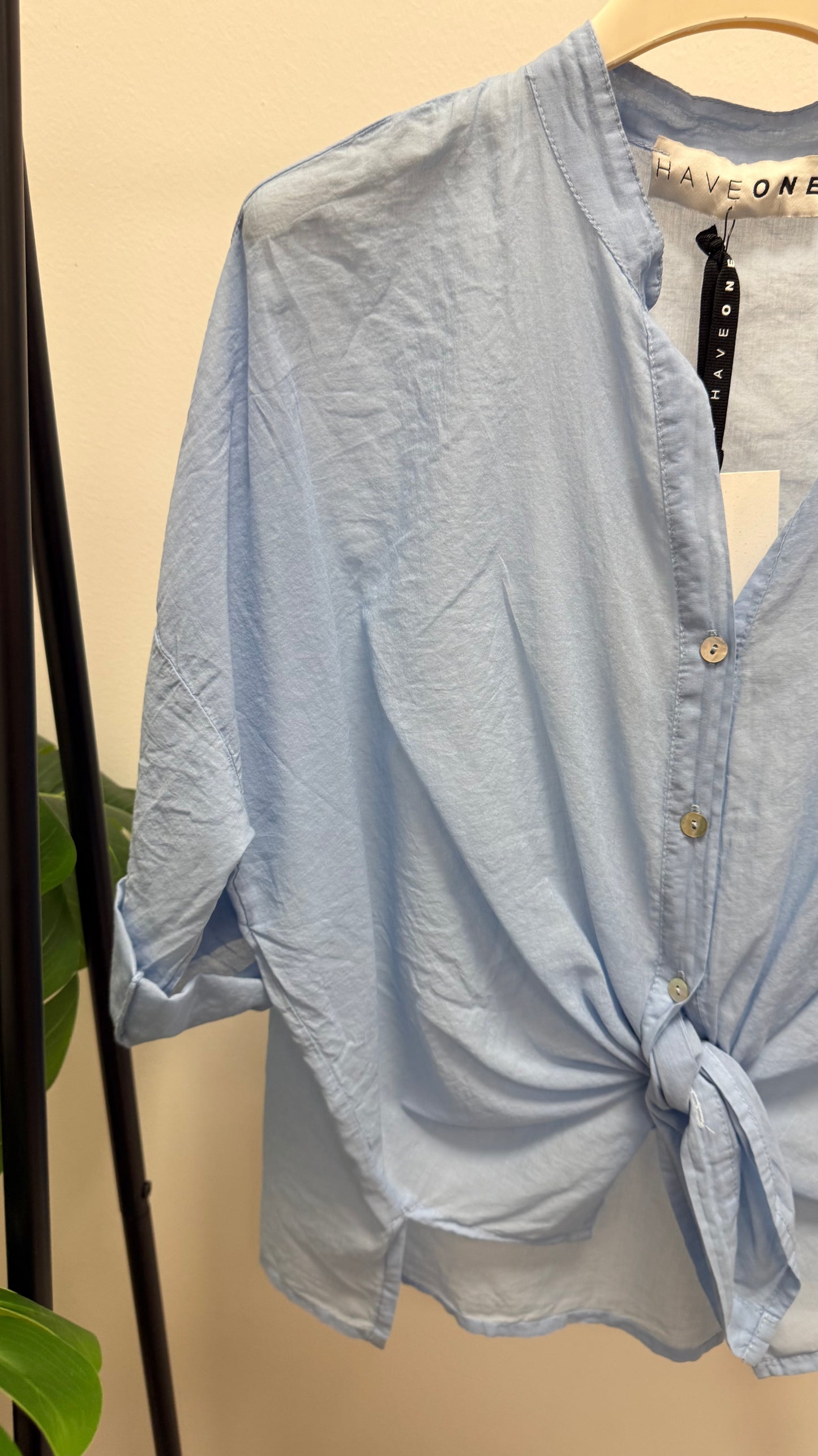 Camicia Mussola di Cotone Azzurra HaveOne