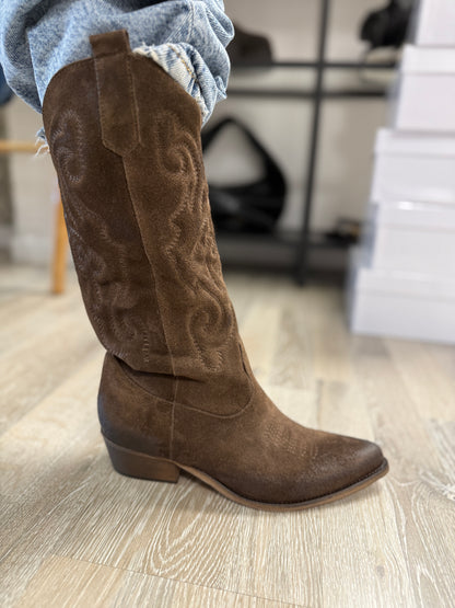 Texano moro in camoscio alto