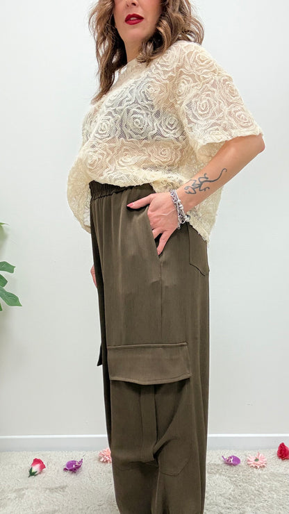 Pantaloni Cargo Haveone moro
