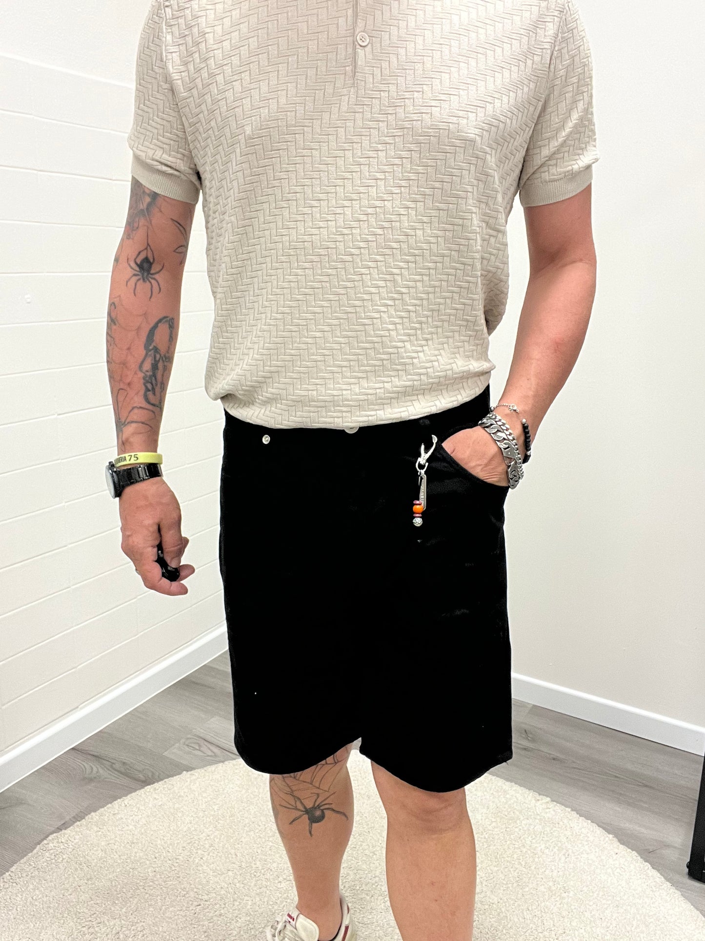 Gianni Lupo Bemuda in Denim Nero