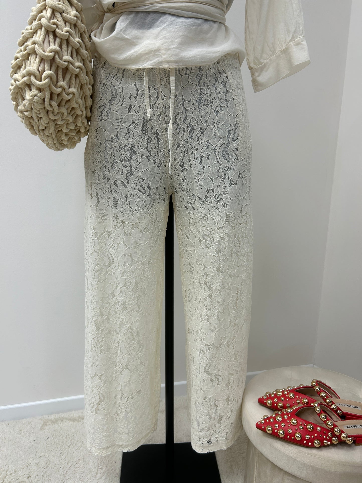 Susy Mix pantaloni in pizzo