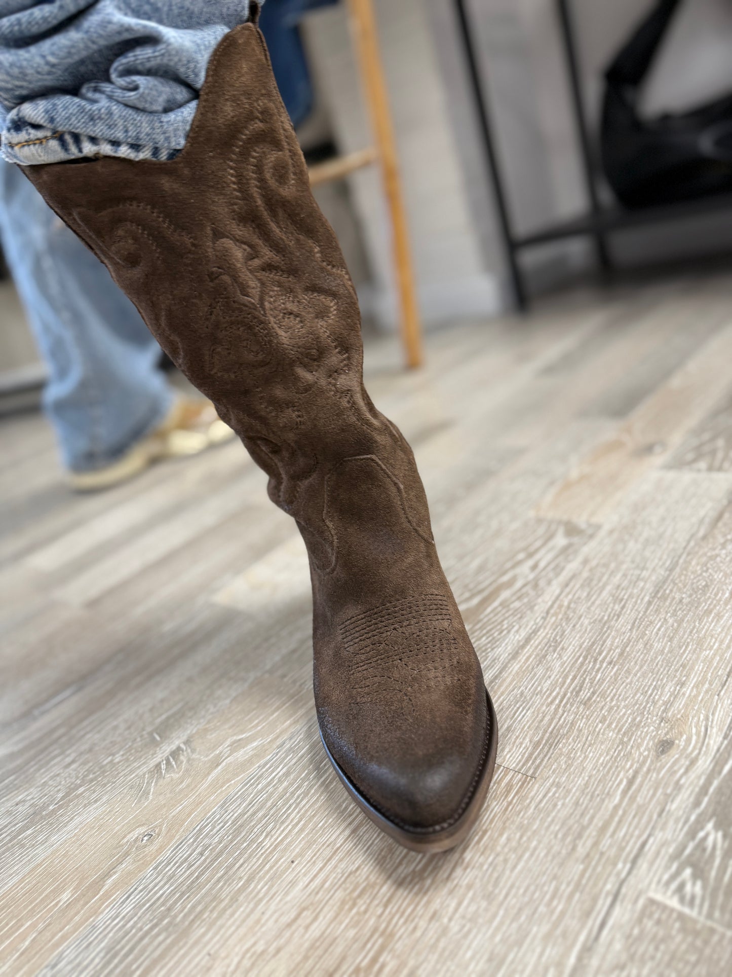 Texano moro in camoscio alto