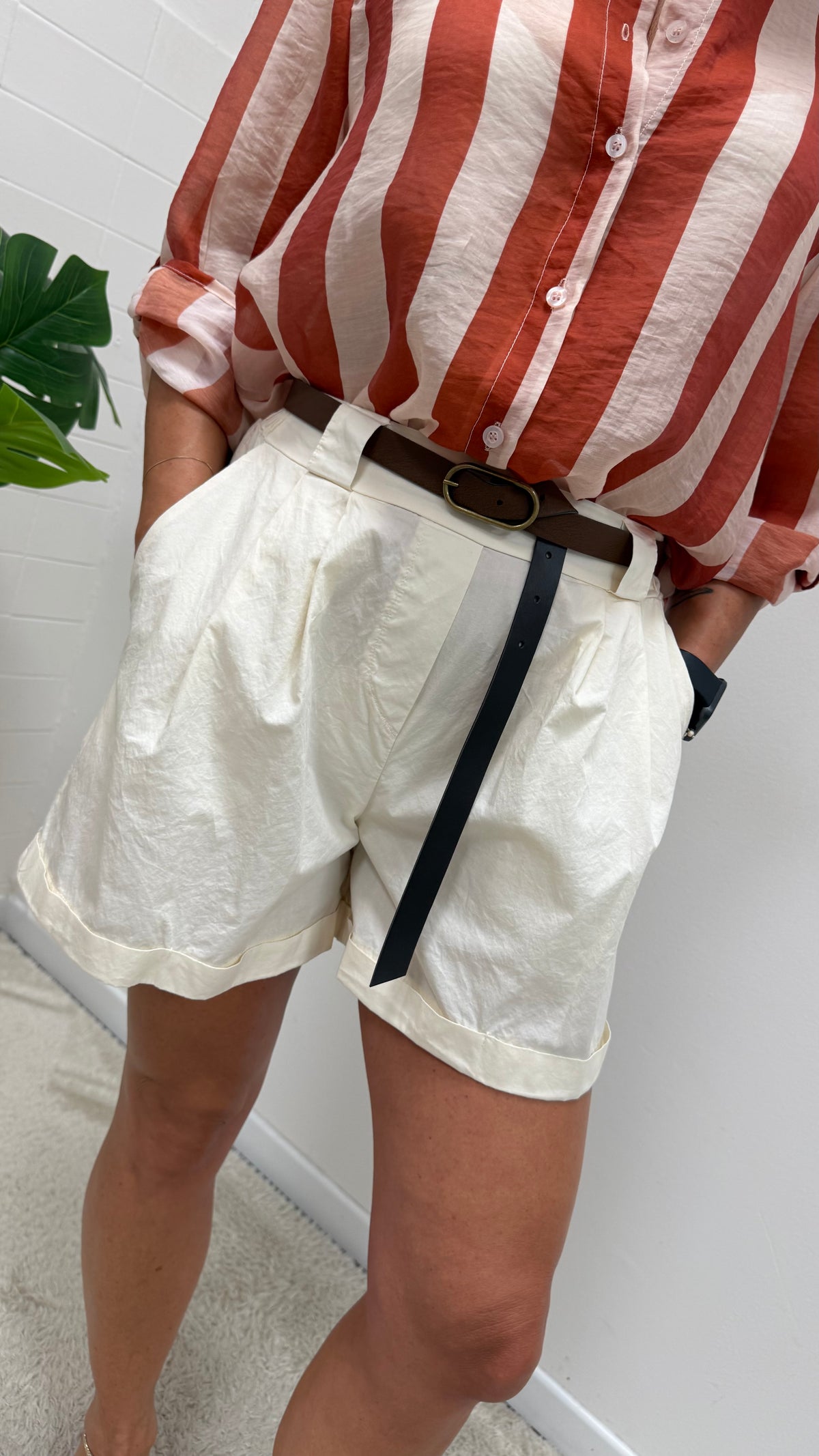 Shorts a Campana con Risvolto Burro HaveOne
