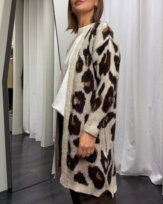 Cardigan lungo maculato Susy Mix