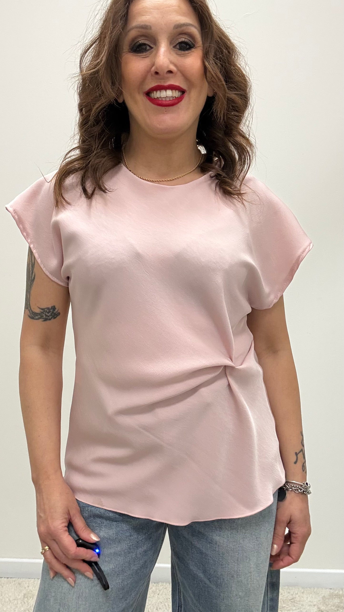 Maglia rosa con nodo Extasy