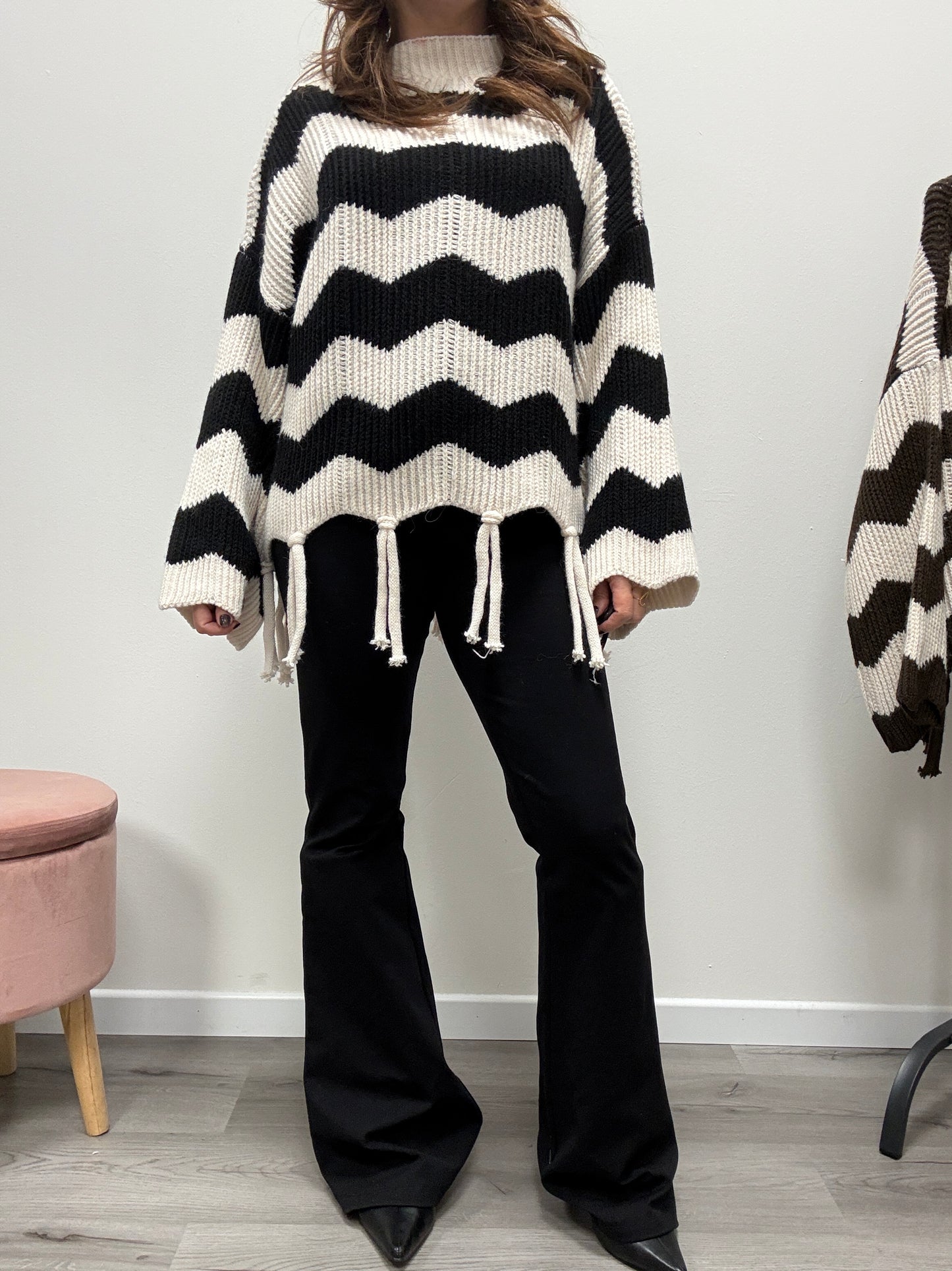 Pantaloni zampa Haveone nero