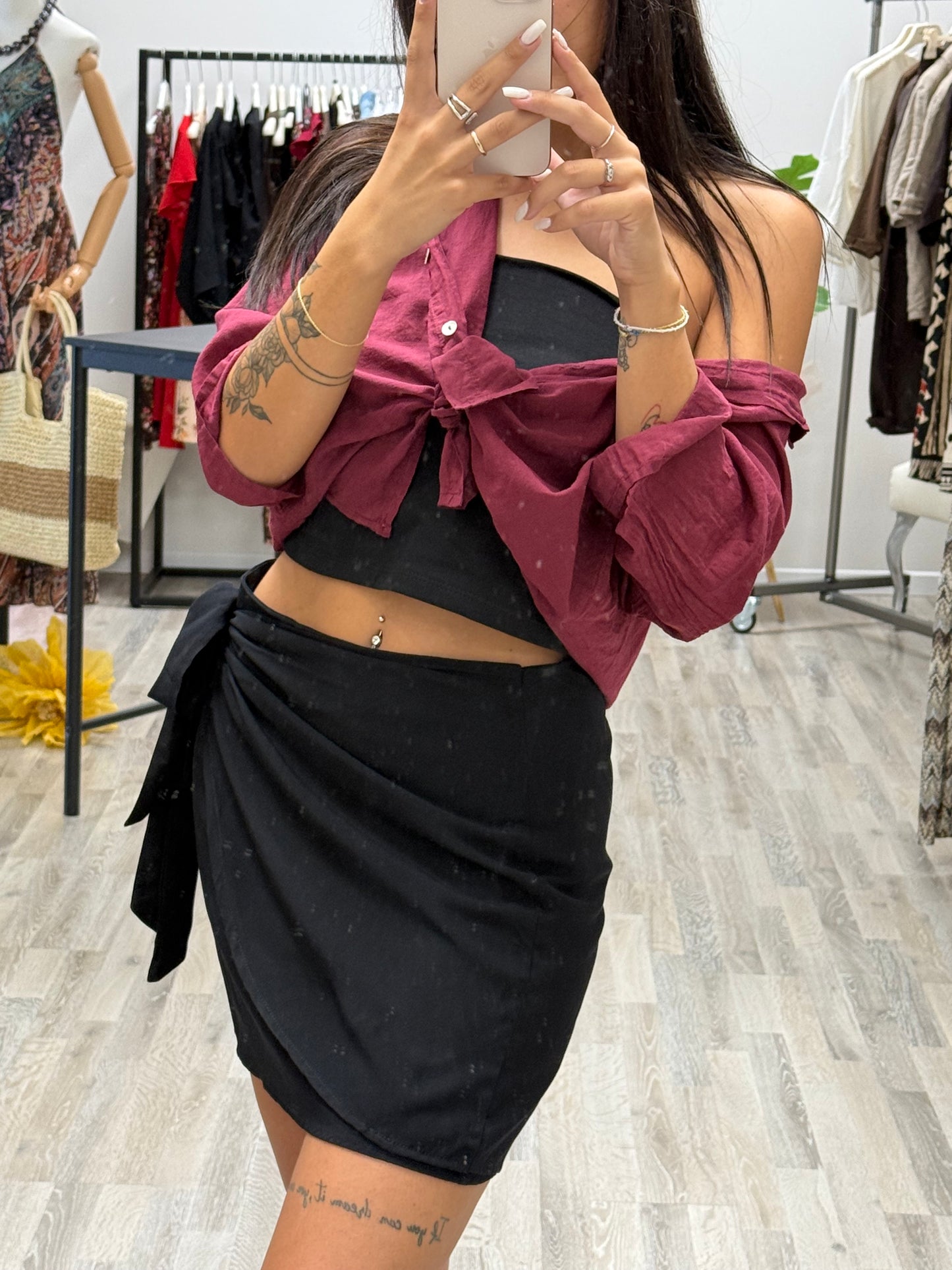 HaveOne Camicia mussola Rosso India