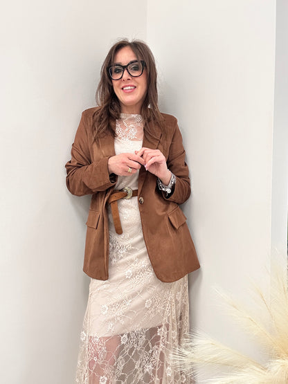 Susy Mix Abito Pizzo Avorio