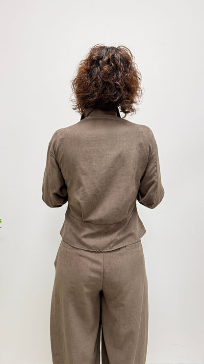 Camicia avvitata effetto scamosciato Extasy