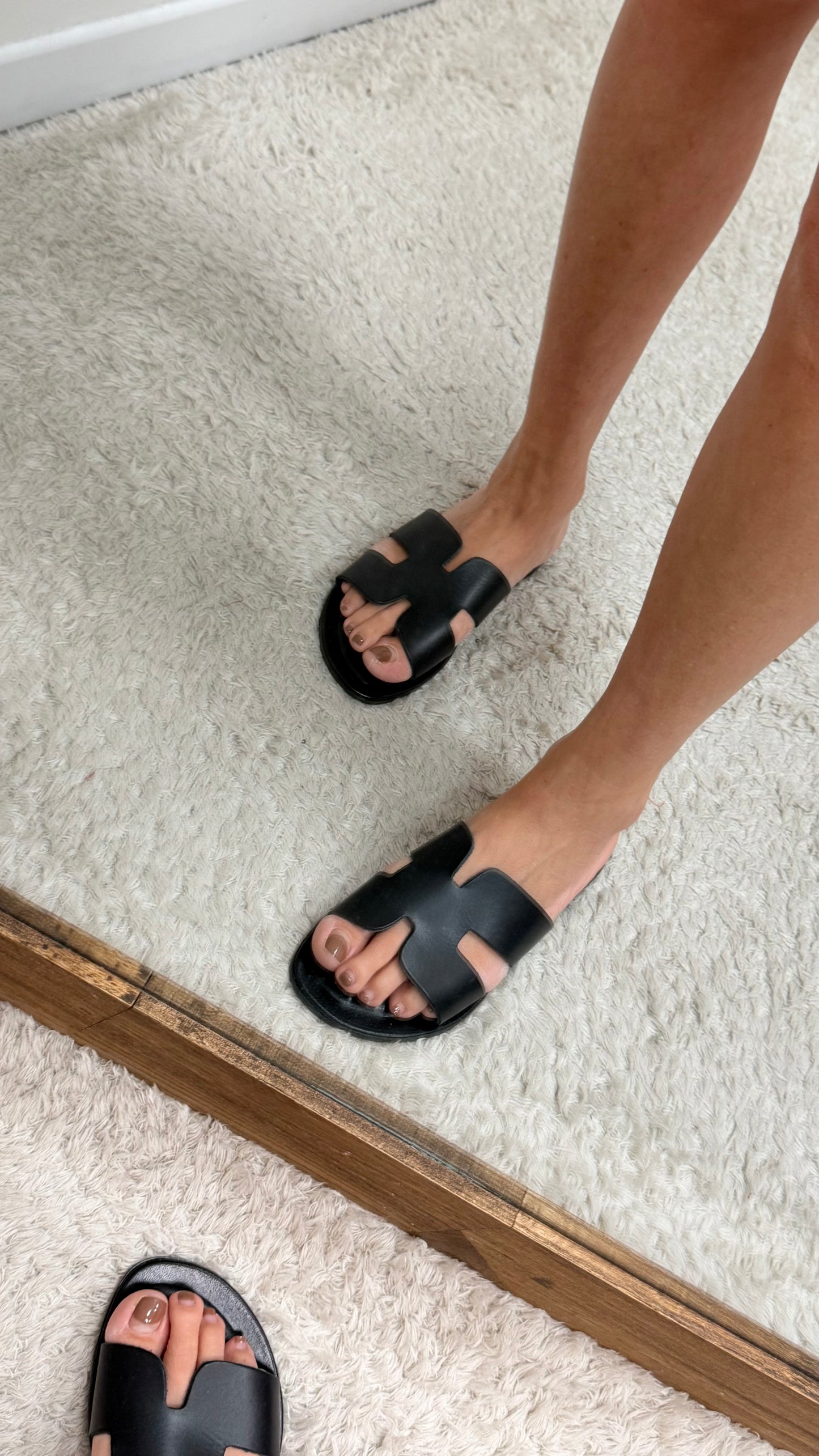 Ciabatta pelle Donna Toscana nero