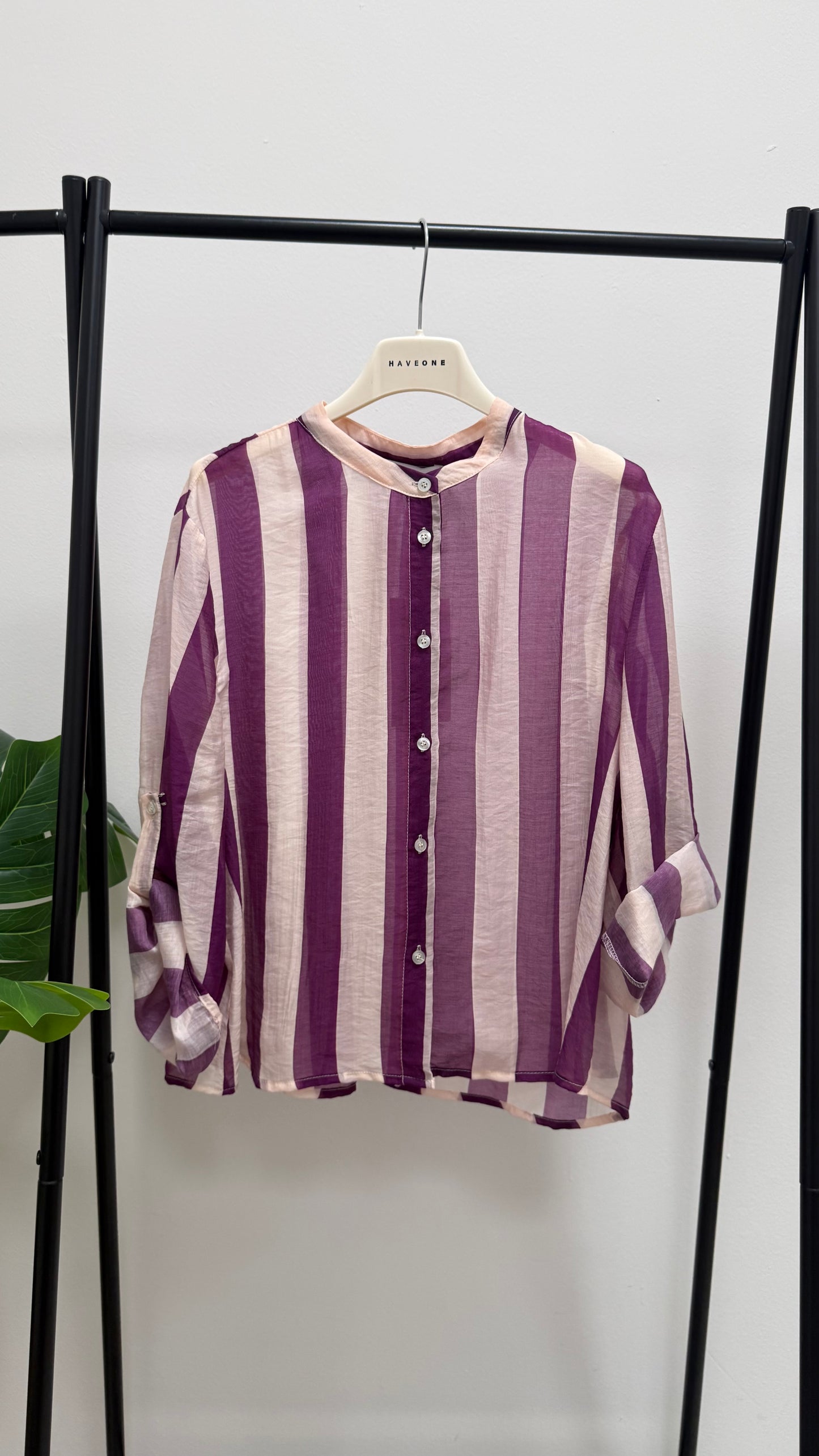 Camicia Riga burro e viola HaveOne