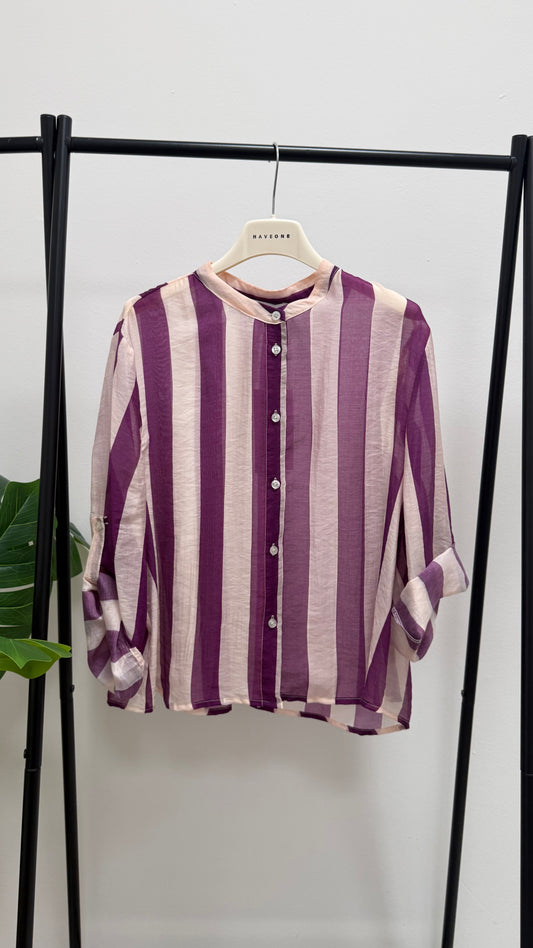 Camicia Riga burro e viola HaveOne