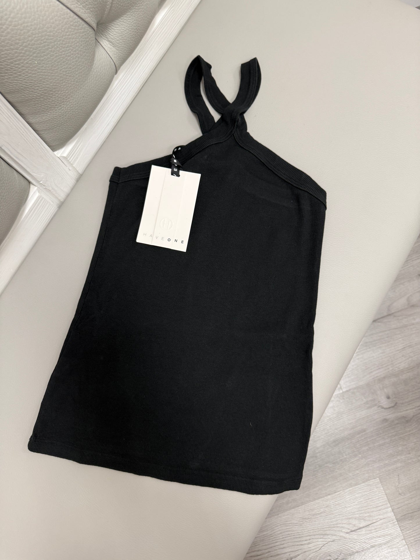 Top fascia incrocio Haveone nero