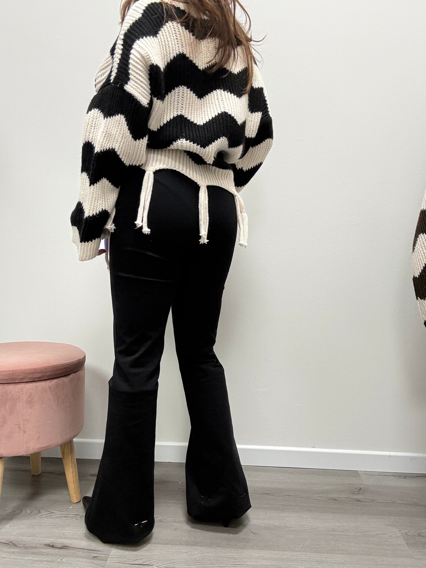 Pantaloni zampa Haveone nero