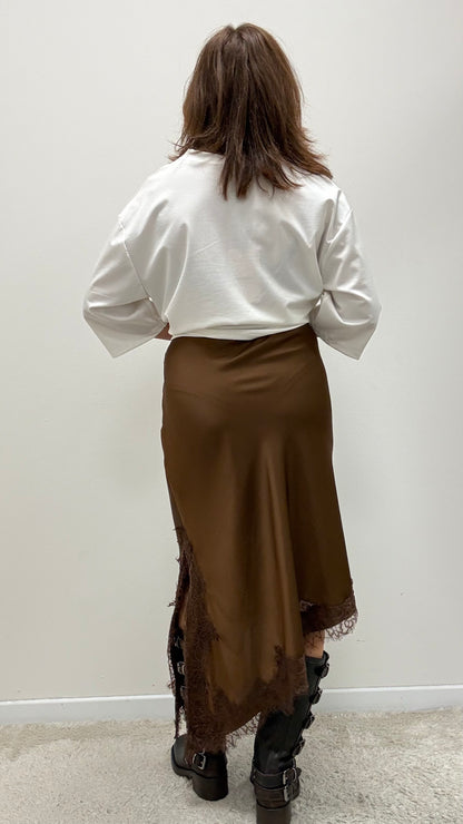 Longuette con Pizzo Asimmetrica Moro HaveOne Art.GMA-R040