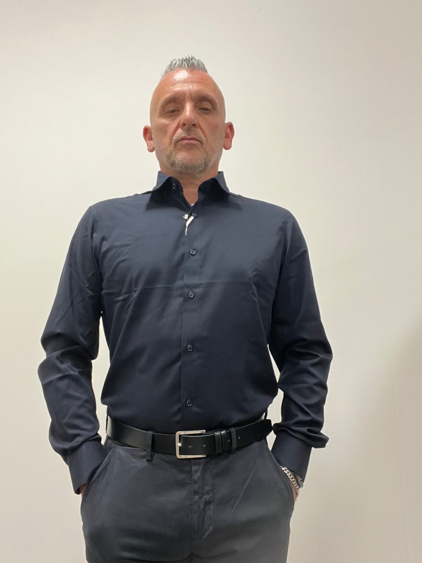 Gianni Lupo Camicia in Modal Blu Navy