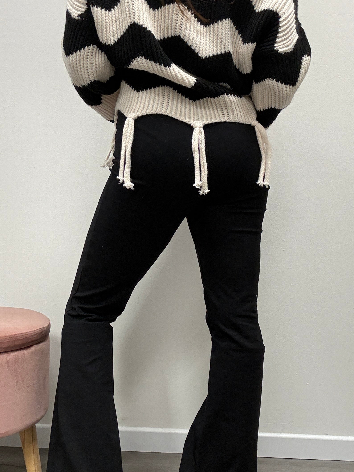 Pantaloni zampa Haveone nero