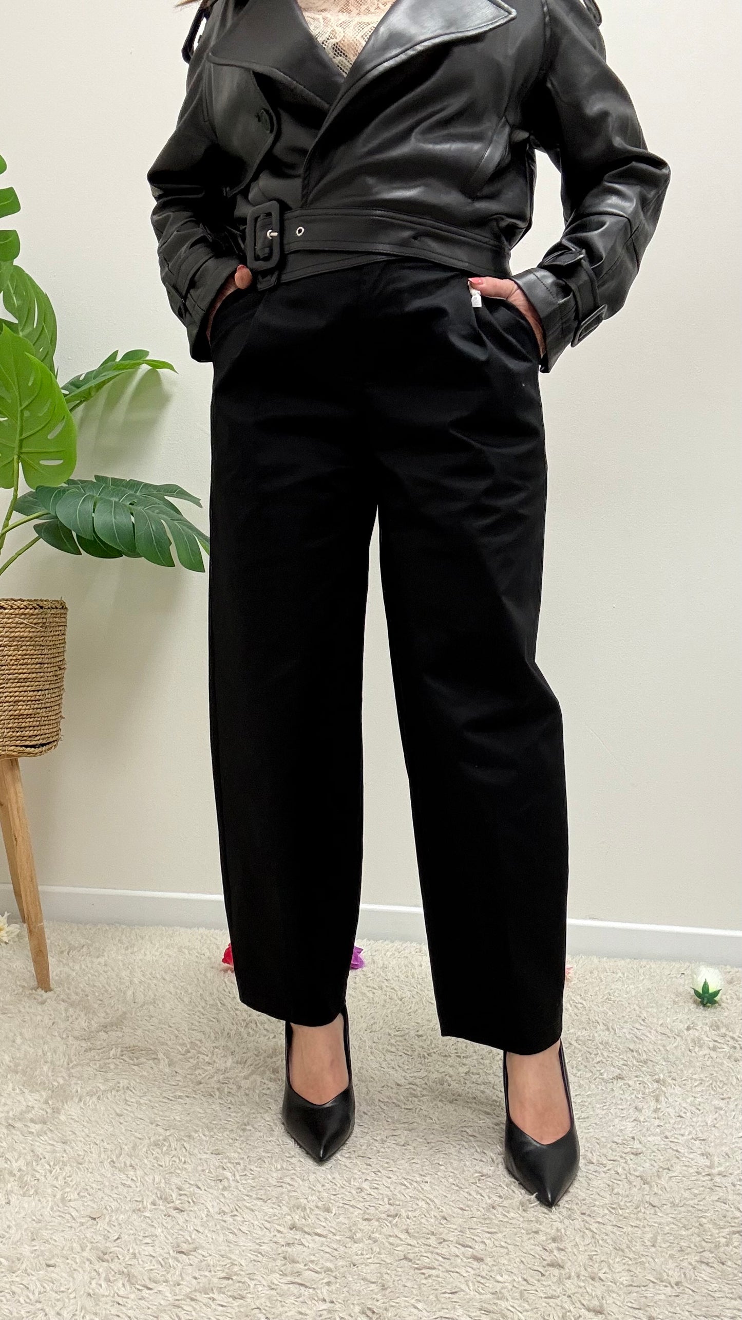Susy Mix Pantalone Carrot Nero
