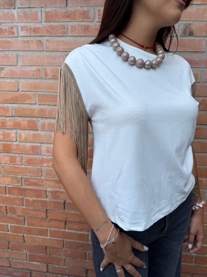 T-shirt frange Susy Mix