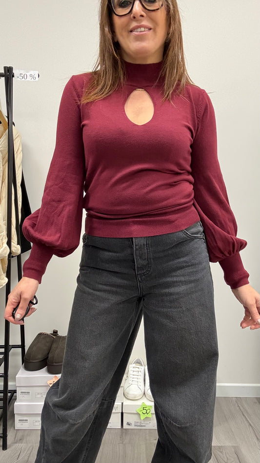 Maglia goccia vino lupetto Susy Mix