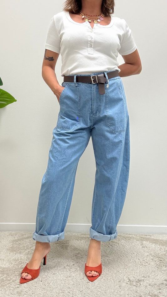 Pantaloni ovetto stellina in Chambray Susy Mix