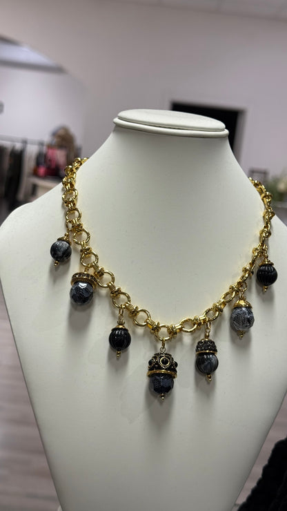 Collana Onice con charms