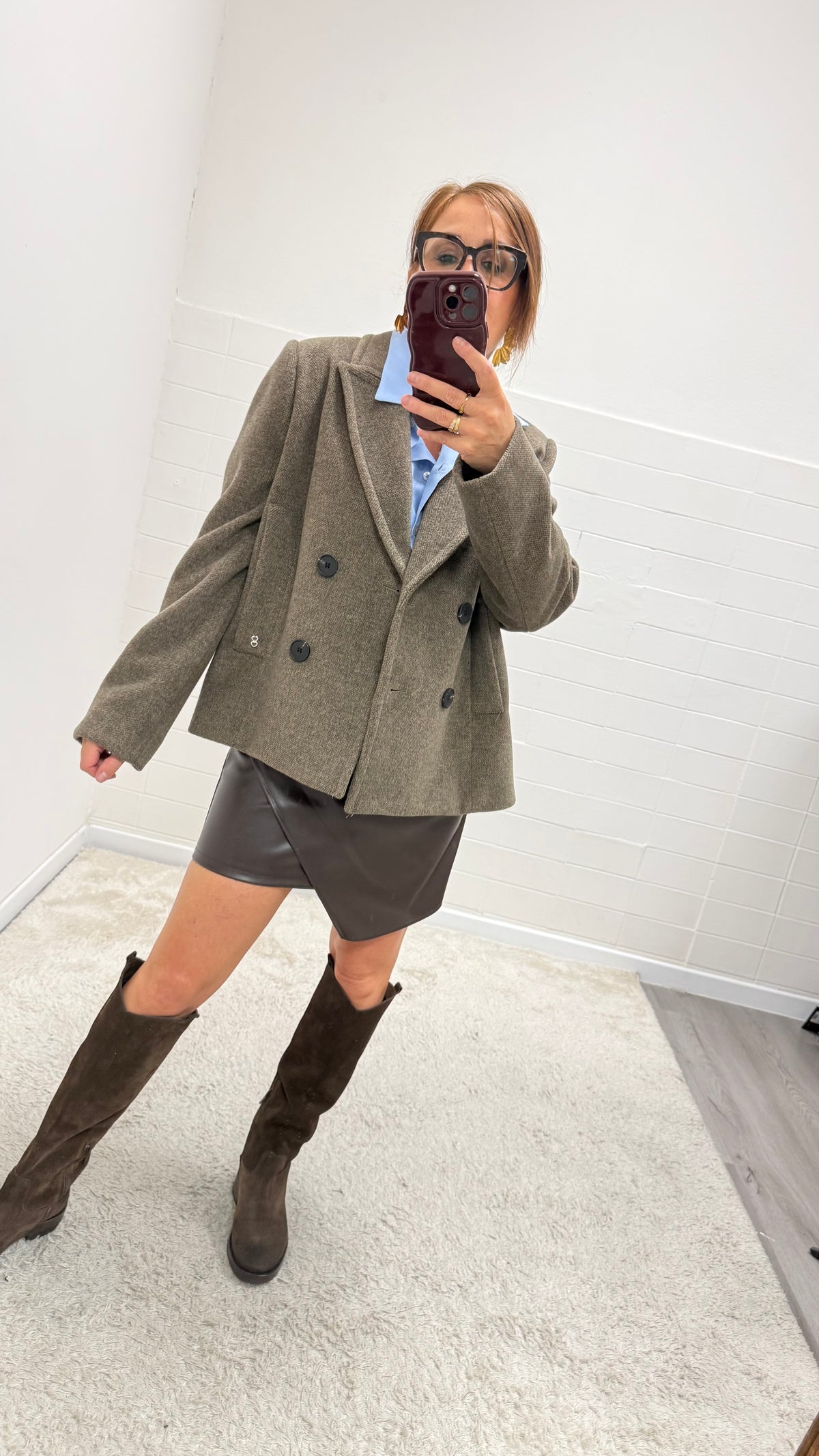 Cappotto Caban Taupe Please