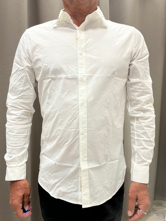 Gianni Lupo Camicia Bianca Uomo Slim Fit
