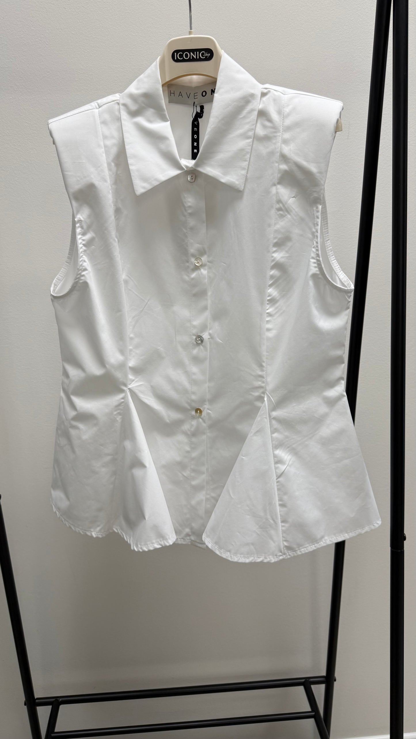 Camicia con Balze Bianca HaveOne