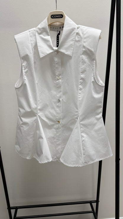 Camicia con Balze Bianca HaveOne