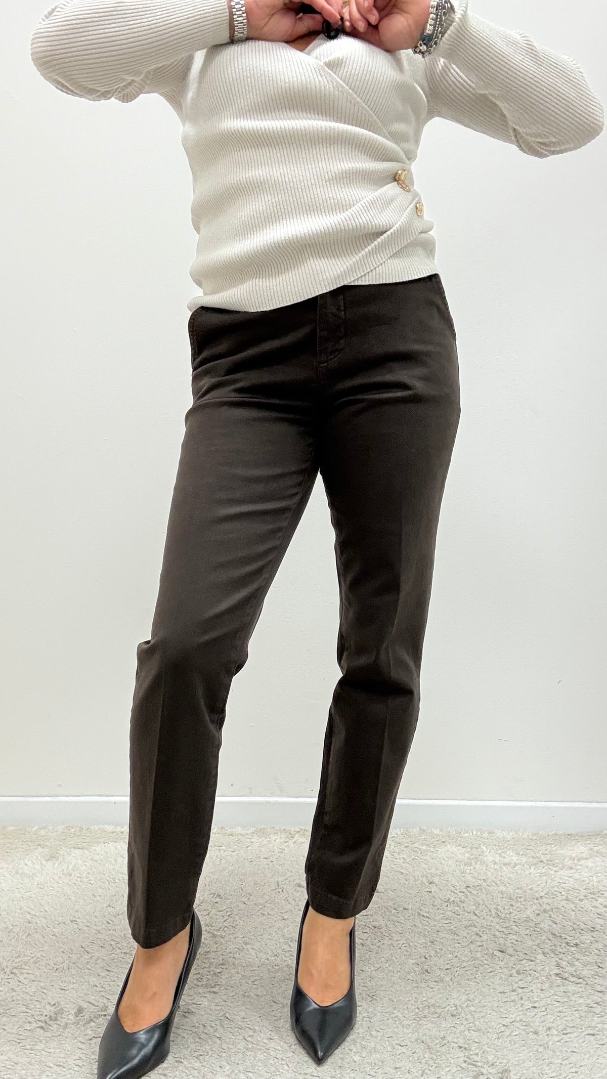 Pantalone Chino cotone moro Extasy