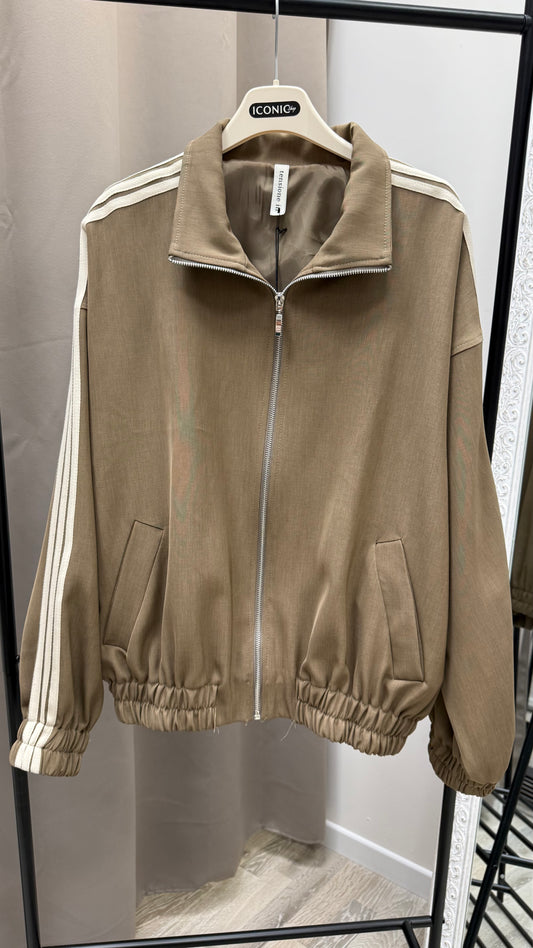 Felpa zip bande laterali Tensione In