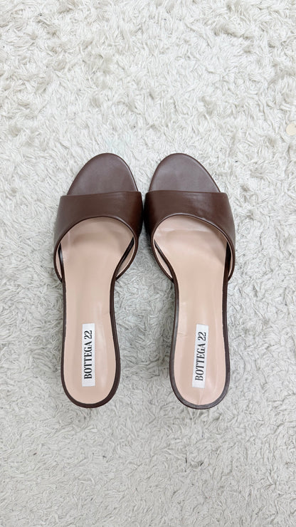 Ciabatta mules a fascia moro Memoire