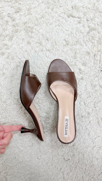 Ciabatta mules a fascia moro Memoire