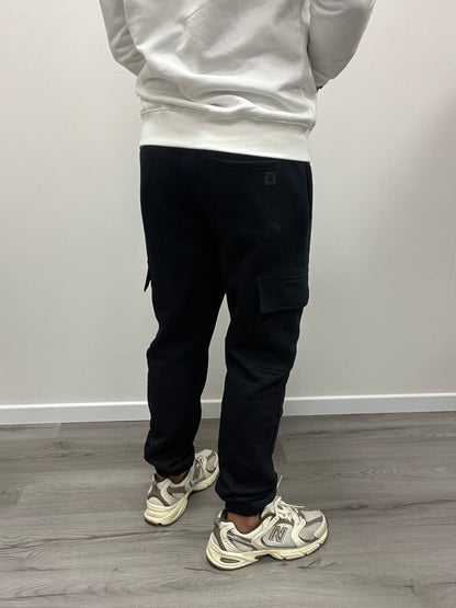 Pantalone in Felpa Nero CargoUomo Gianni Lupo