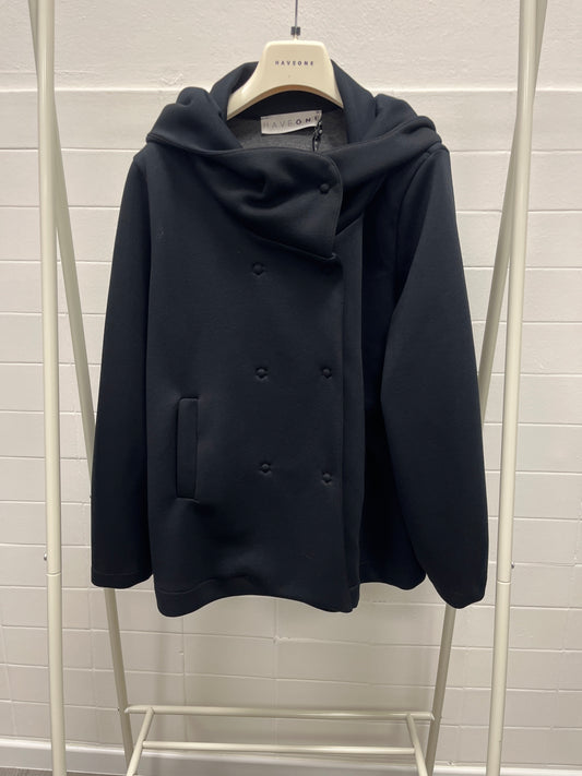 Giacca in Neoprene HaveOne Nera con Cappuccio