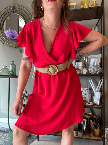 Susy Mix abito incrocio rosso