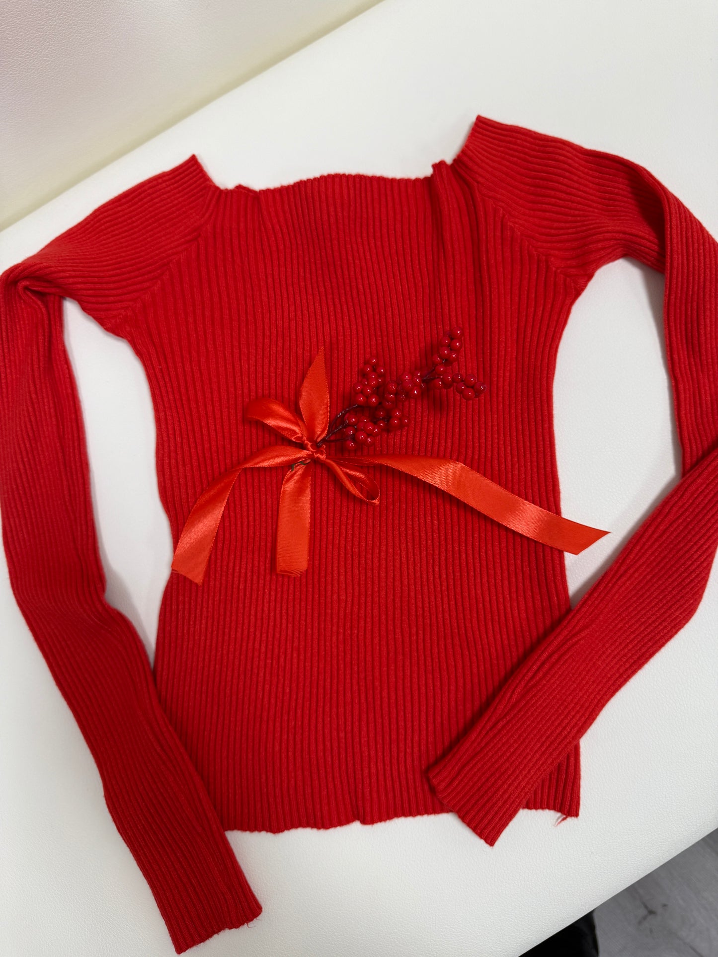 Maglia scollo shiffer Susy Mix rosso