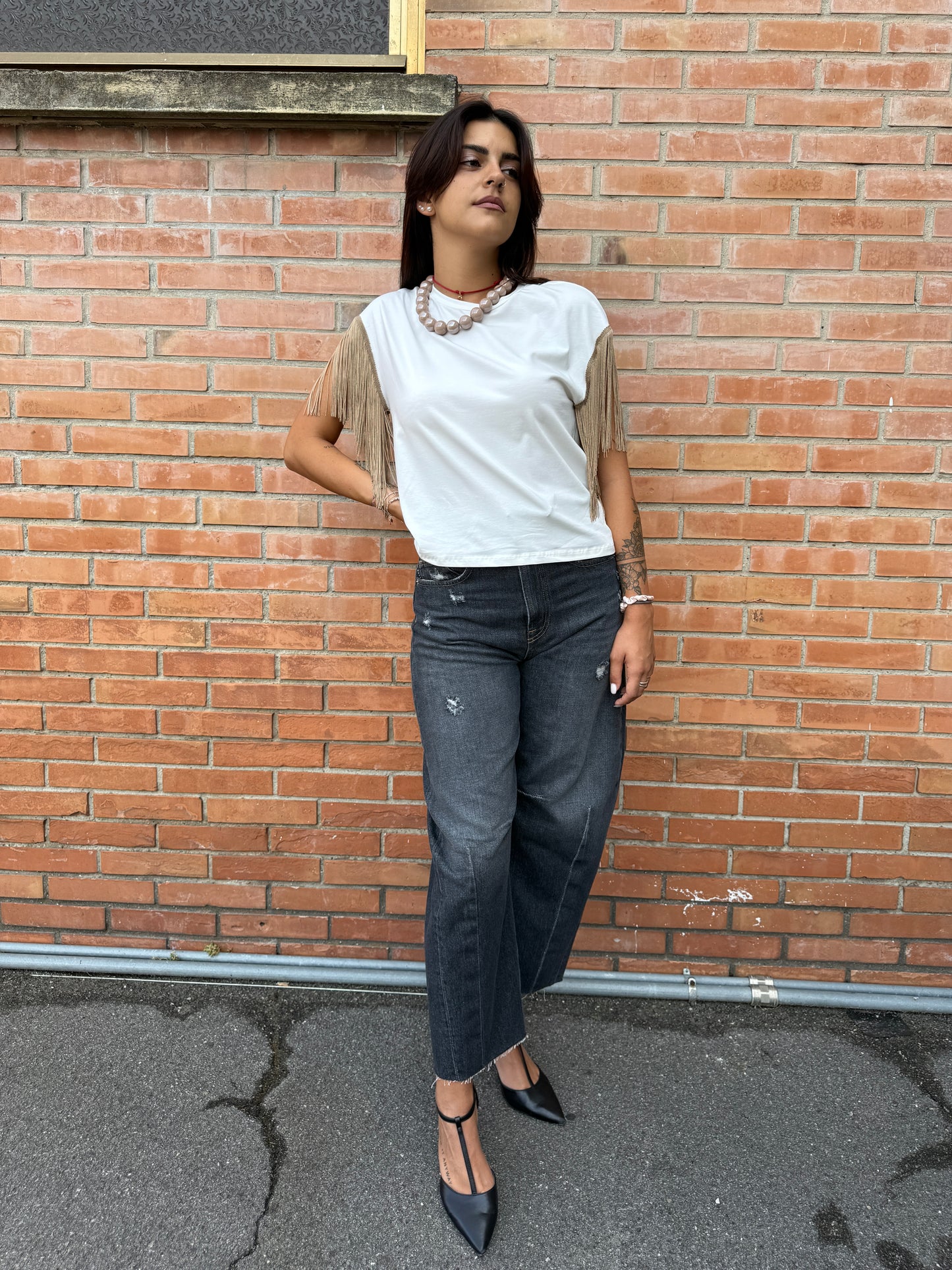 Jeans Barbara grigio rotture Haveone