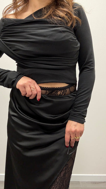 Gonna pizzo e satin Haveone