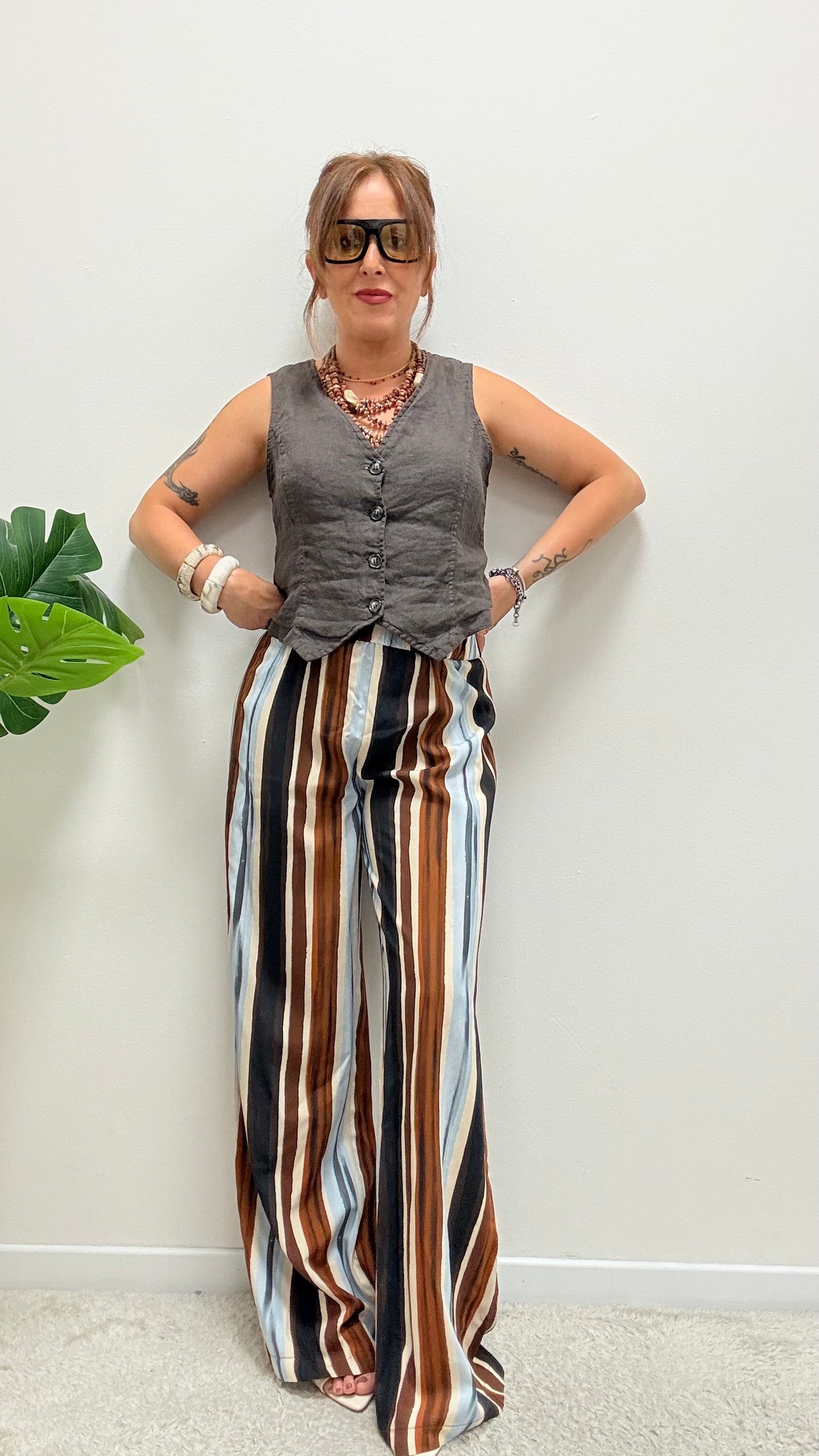 Pantalone Palazzo Righe etnico HaveOne